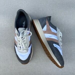 Gola Gray, White, and Dusty Pink Sneakers